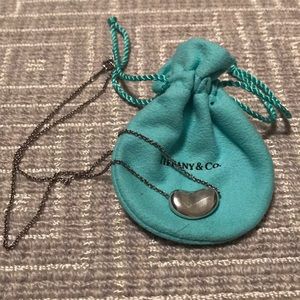 Tiffany & Co. Elsa Peretti silver “Bean” necklace.